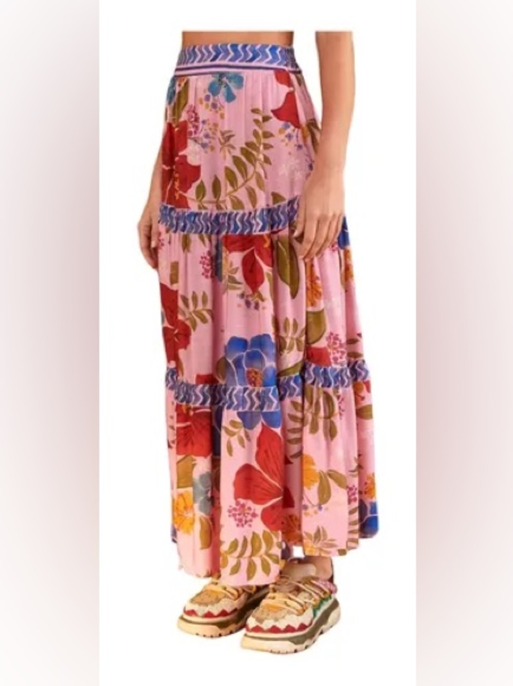 FARM RIO Florisbela Tiered Maxi Skirt Large - Picture 13 of 14